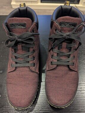Dr. Martens Size 8 Women's Canvas Ankle Boots  - Burgundy